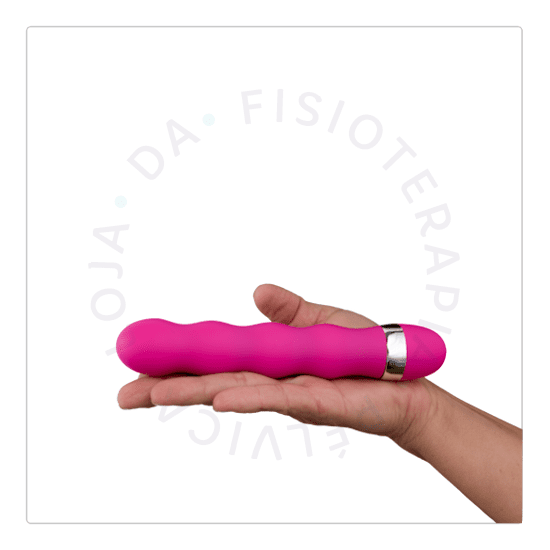 Vibrador escalonado com toque aveludado pink 19cm_03 Vibrador liso com toque aveludado